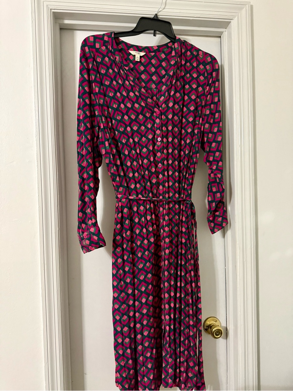 Terra & Sky Geometric Print Midi Dress